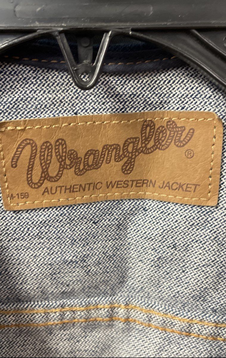 Wrangler Men's Blue Denim Authentic Western Vest W Pocket Stitch Sz M