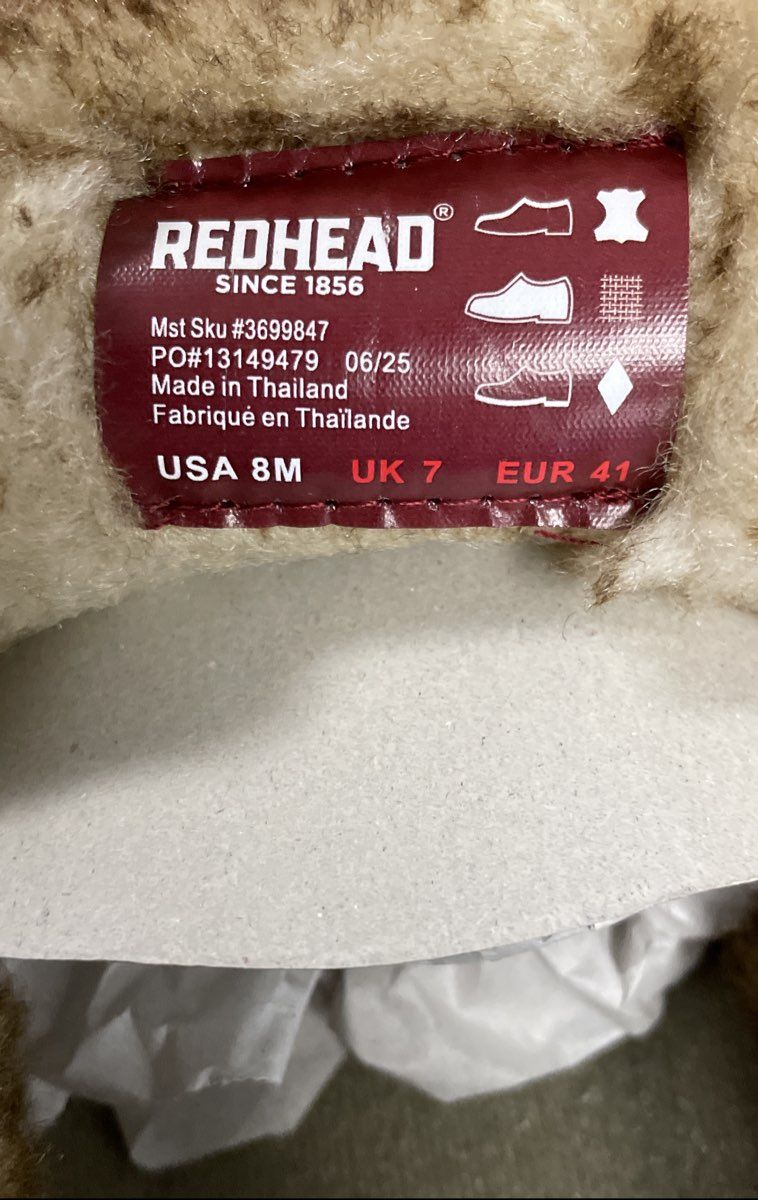 RedHead Suede Moccasin Slippers Tan Brown Men's Size 8 DS