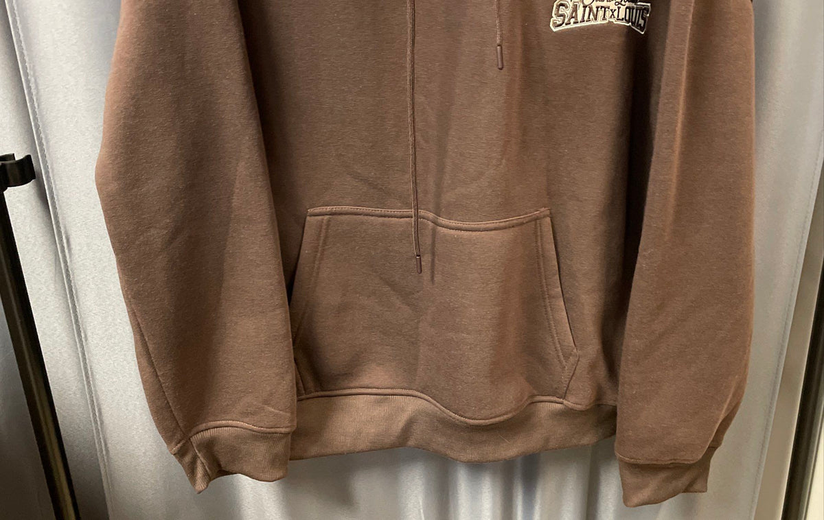 Saint x Louis Espresso Brown Graphic Collab Pullover Hoodie Sz 2XL NWT