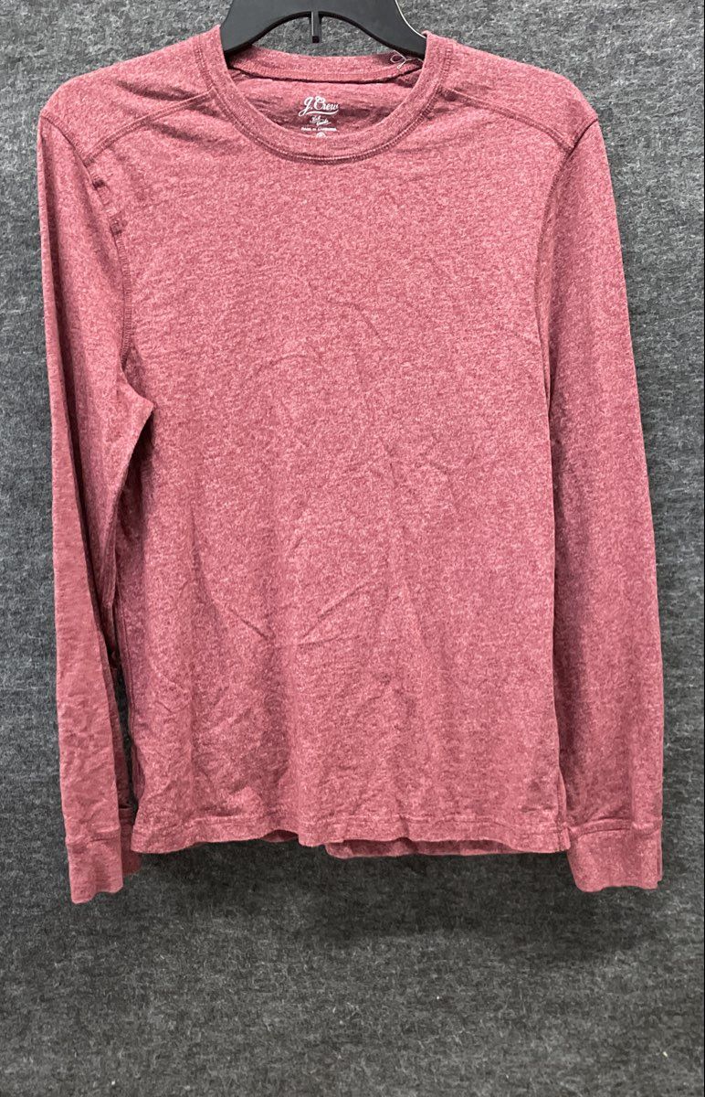 J.Crew Men's Lot 2 Heathered Long Sleeve T-Shirts Red Gray Cotton Crewneck Sz S