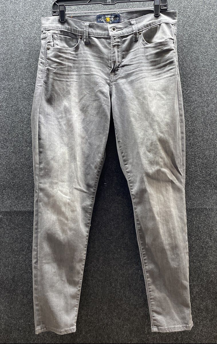 Lucky Brand Women's Gray Wash Stretch Denim Skinny Jeans Sz 12/31