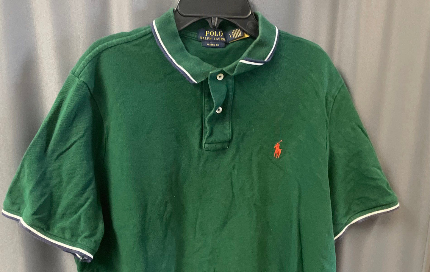 Polo Ralph Lauren Men's Green Classic Fit Short Sleeve Polo Shirt Sz L