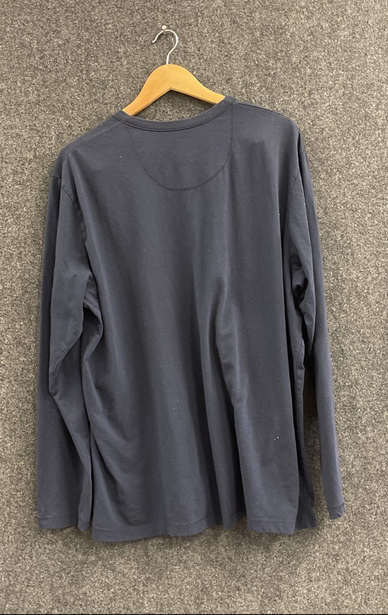 Woolrich Men's Navy Blue Long Sleeve Three Button Henley Shirt Size XXL