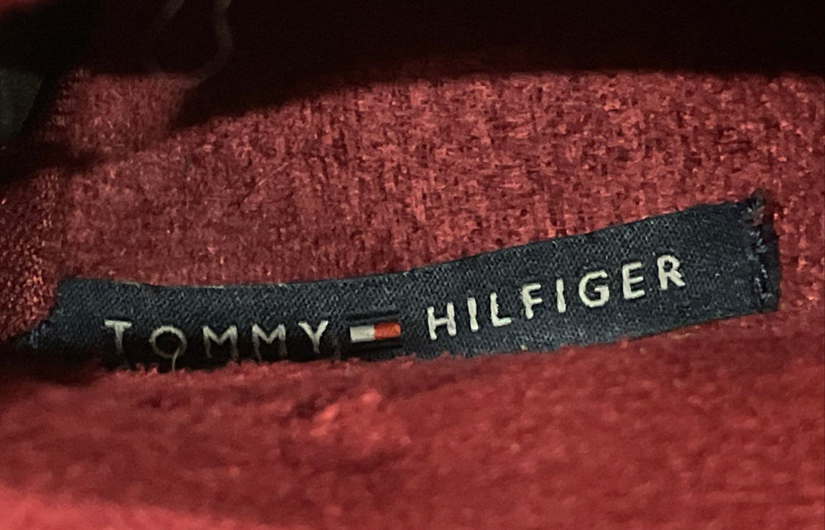 Tommy Hilfiger Faux Sherpa Lined Duck Boots Brown Navy Red Size 8