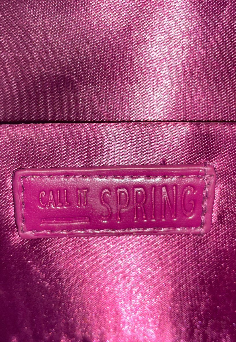 Call It Spring Purple Faux Suede Envelope Clutch Bag Gold Chain Crossbody