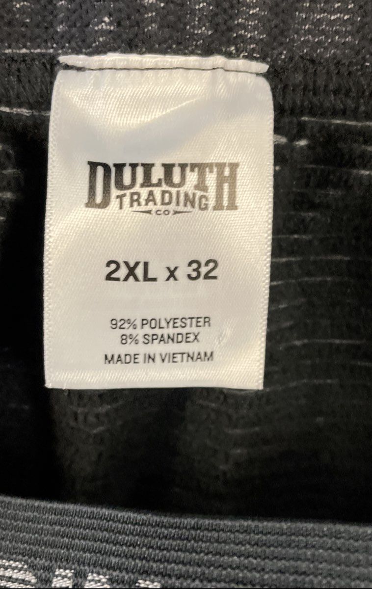 Duluth Trading Co Men's Gray Akribis Performance Base Layer Leggings 2XLx32