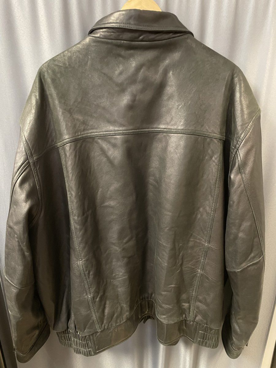 Joseph & Feiss Men's Black Lambskin Leather Full Zip Bomber Jacket Sz 3XL