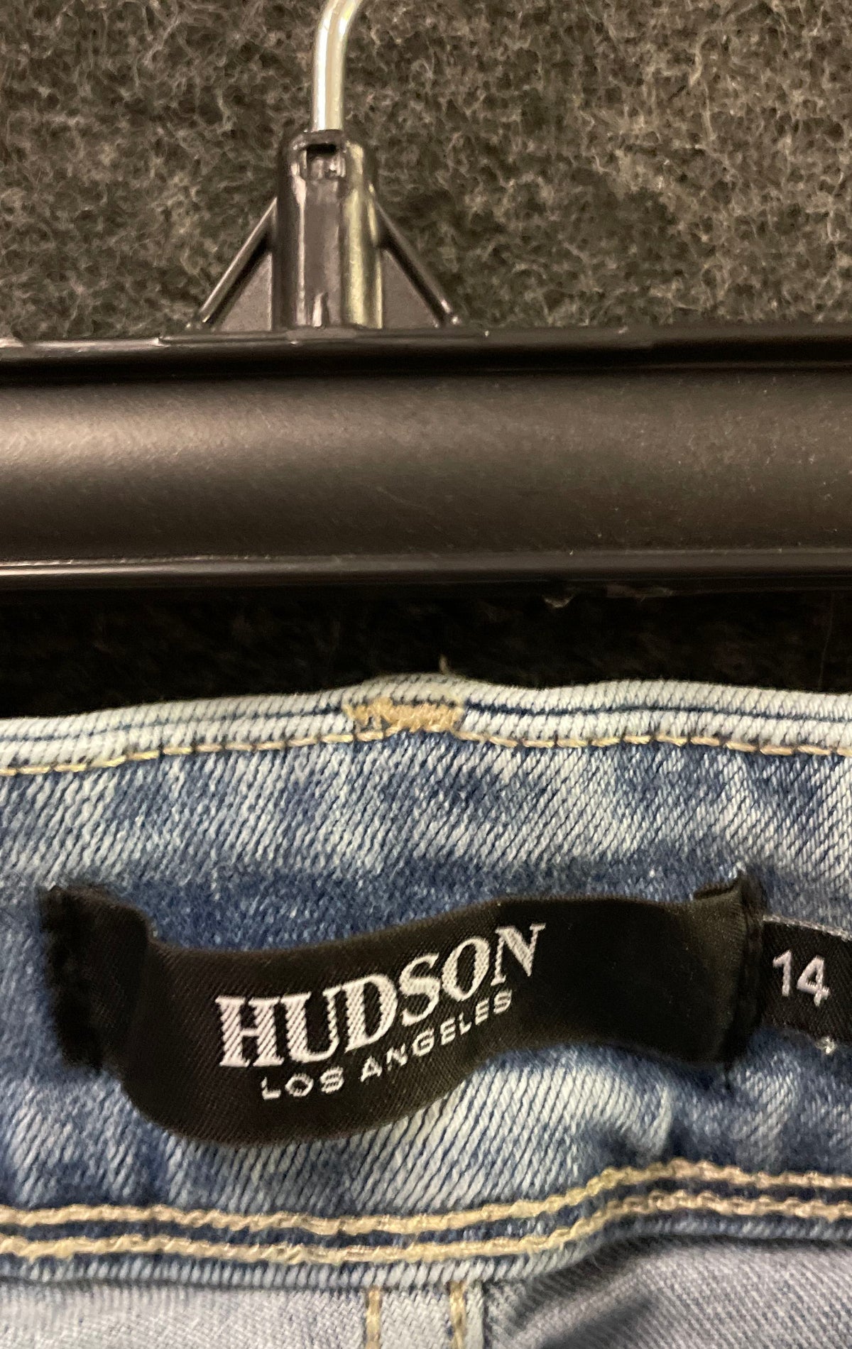 Hudson Women's Light Wash Blue Flap Back Pocket Straight Leg Jeans Size 14
