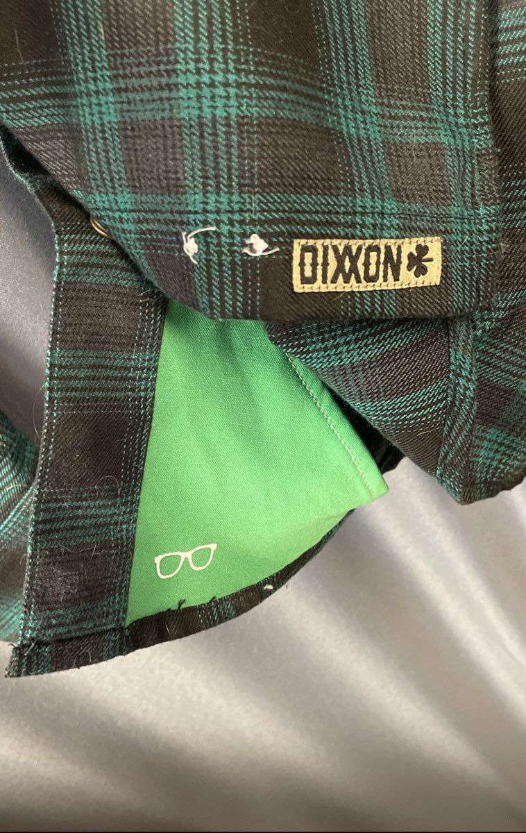 Dixxon Women's McCaffrey Green Black Plaid Flannel Snap Front Shirt Sz S