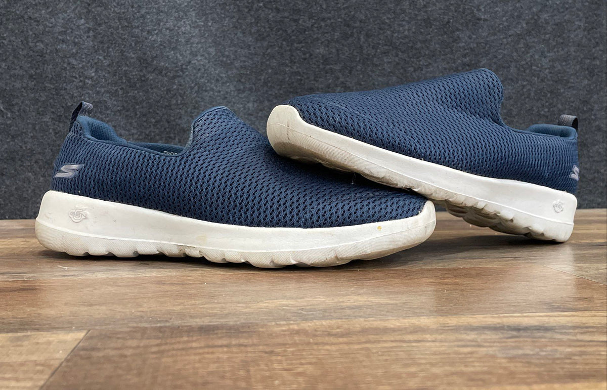 Skechers GoWalk Max Navy Blue White Slip-On Walking Shoes Size 9