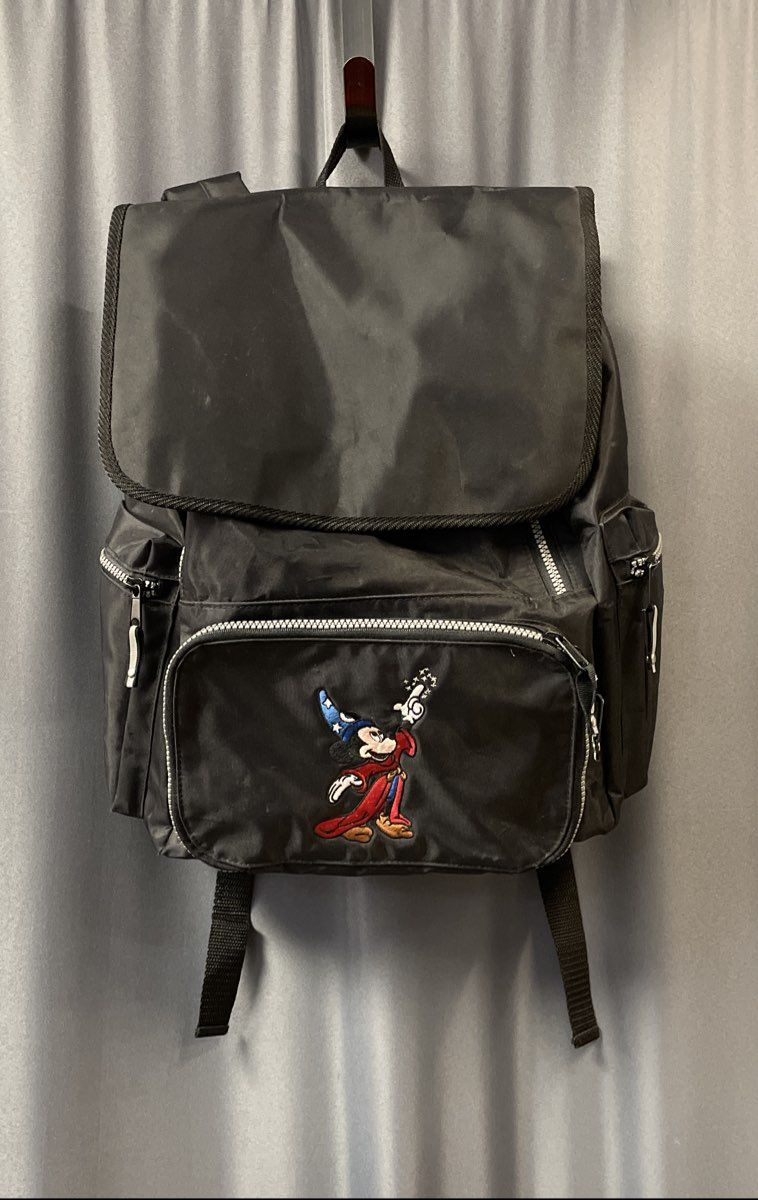 Walt Disney World Black Mickey Mouse Sorcerer Apprentice Kids Backpack