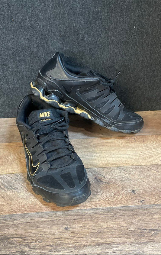 Nike Reax 8 TR Black Metallic Gold Men's Training Shoes Size 10