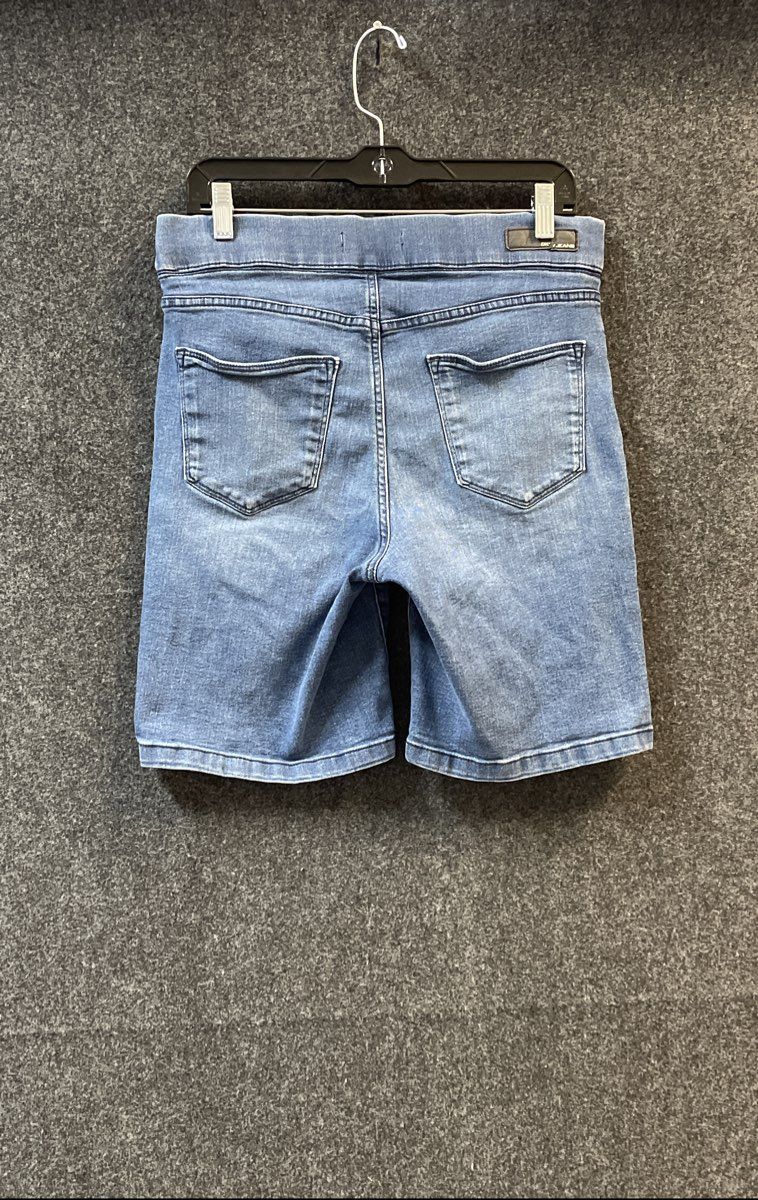 DKNY Jeans Women's Blue Stretch Denim Pull On Bermuda Shorts Size M