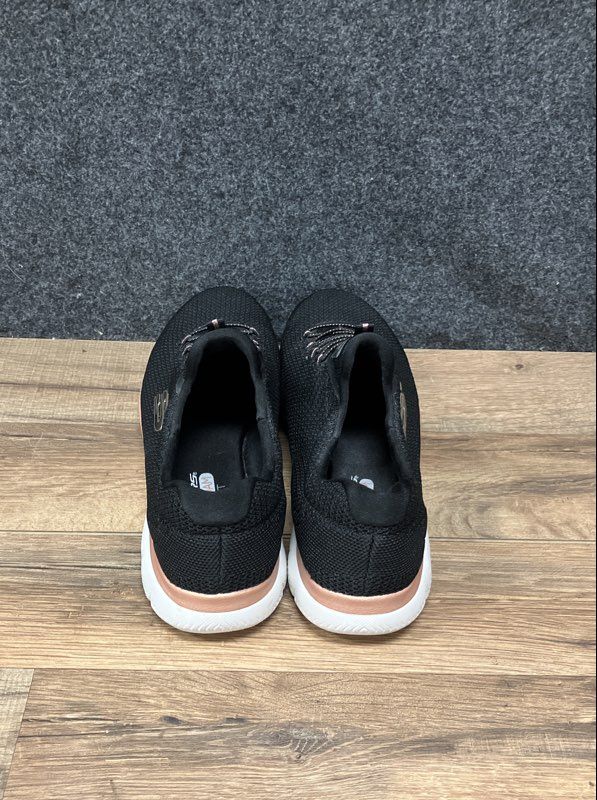 Skechers Ultra Flex 3.0 Smooth Step Slip-ins Black Rose Gold Size 9.5W