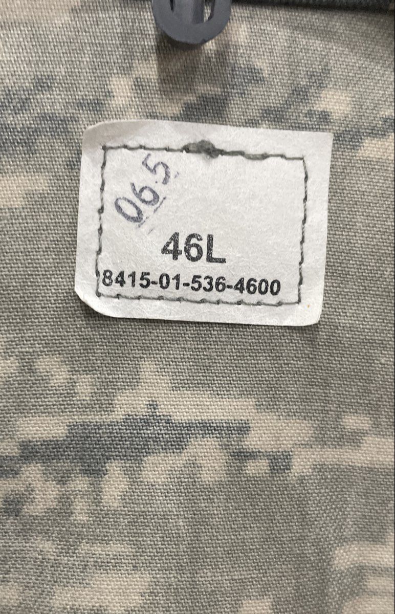 USAF Air Force ABU Digital Tiger Stripe Camo Utility Coat Jacket Sz 46L