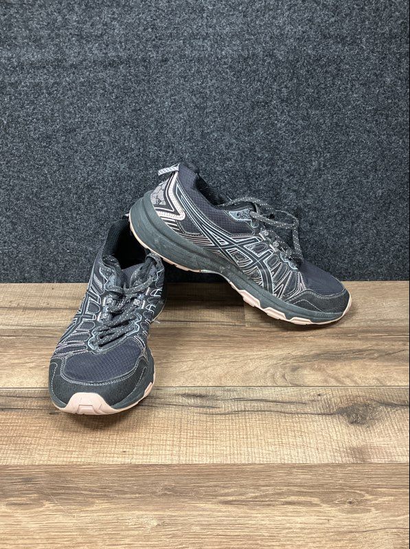 ASICS Gel-Venture 7 Black Pink Grey Women's Running Shoes Size 8