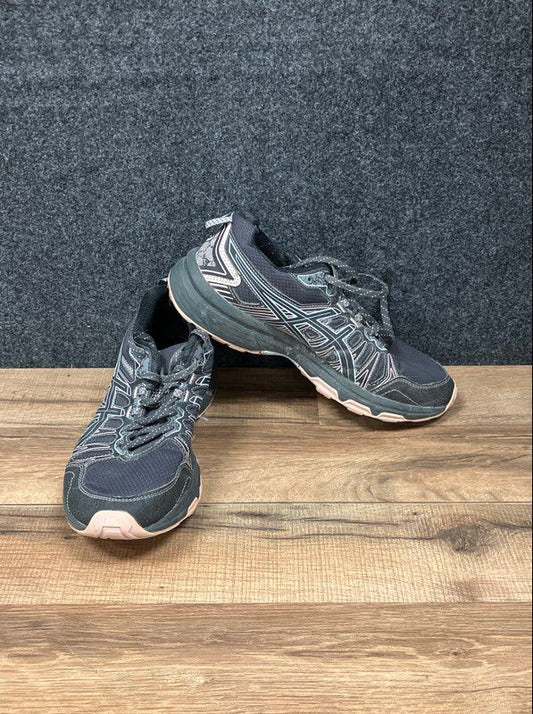ASICS Gel-Venture 7 Black Pink Grey Women's Running Shoes Size 8