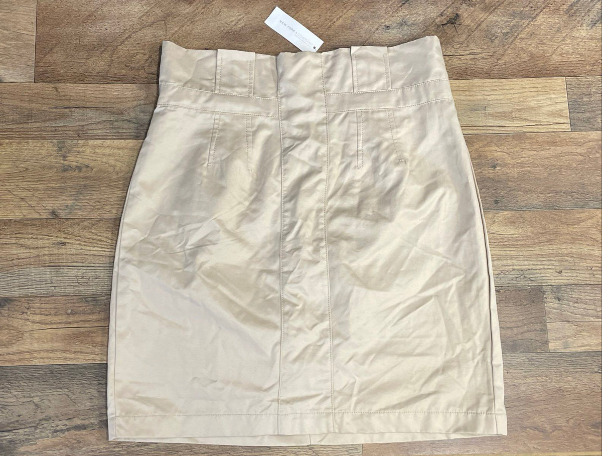 New York & Company 7th Avenue Women's Beige High Waisted Pencil Skirt NWT Sz 8