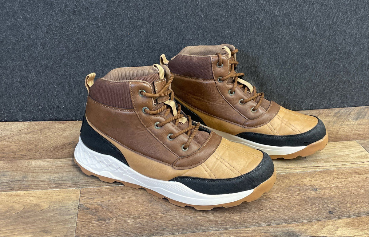 Ecko Unltd Lance-15M Brown Tan Black High Top Sneakers Men's Size 10