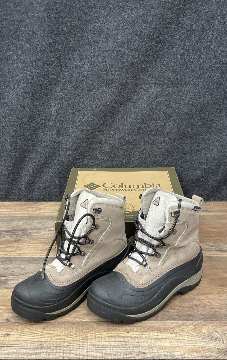 Vintage Columbia Cascadian Summit Tan Black Women's Winter Snow Boots Size 8