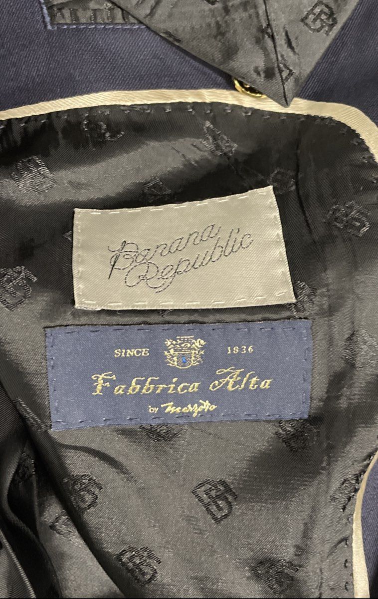 Banana Republic Women's Navy Blue Italian Marzotto Fabbrica Alta Blazer Size 8