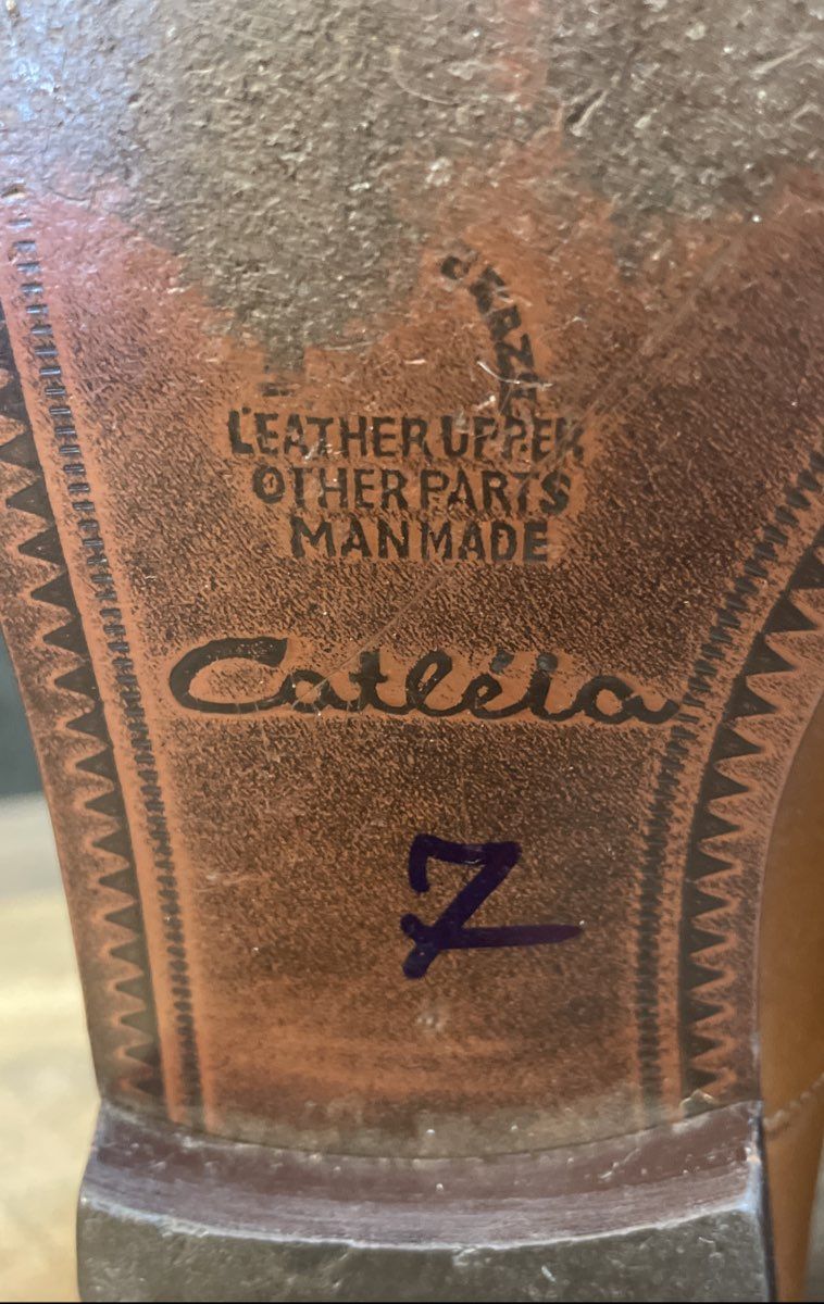 Catleia Savanna Cognac Brown Leather Calf High Pull On Boots Women's Size 7M