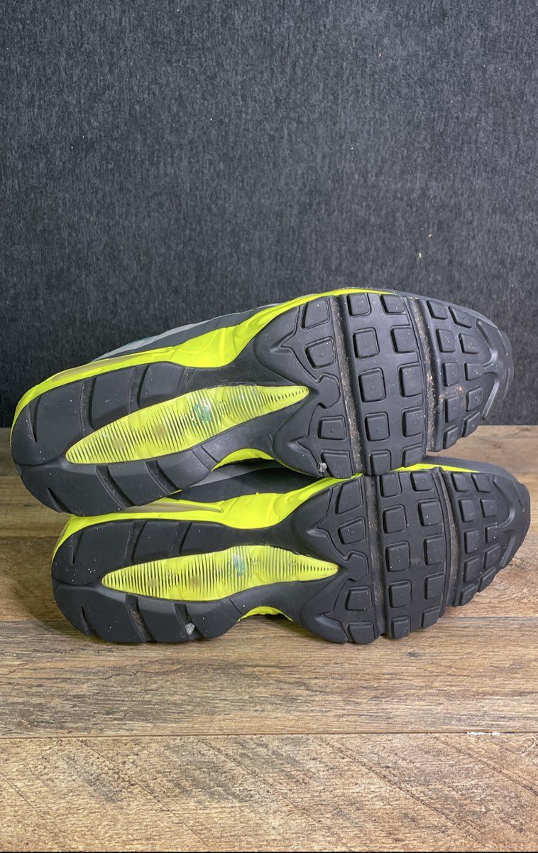Nike Air Max 95 No Sew Anthracite Cool Grey Blue Yellow Size 9.5