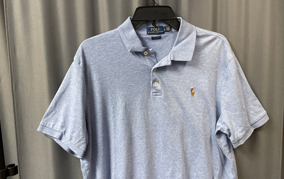 Polo Ralph Lauren Men's Blue Classic Fit Short Sleeve Golf Polo Shirt Sz L