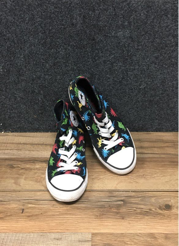 Converse Chuck Taylor All Star Dinosaur Print Black High Top Size Youth 3