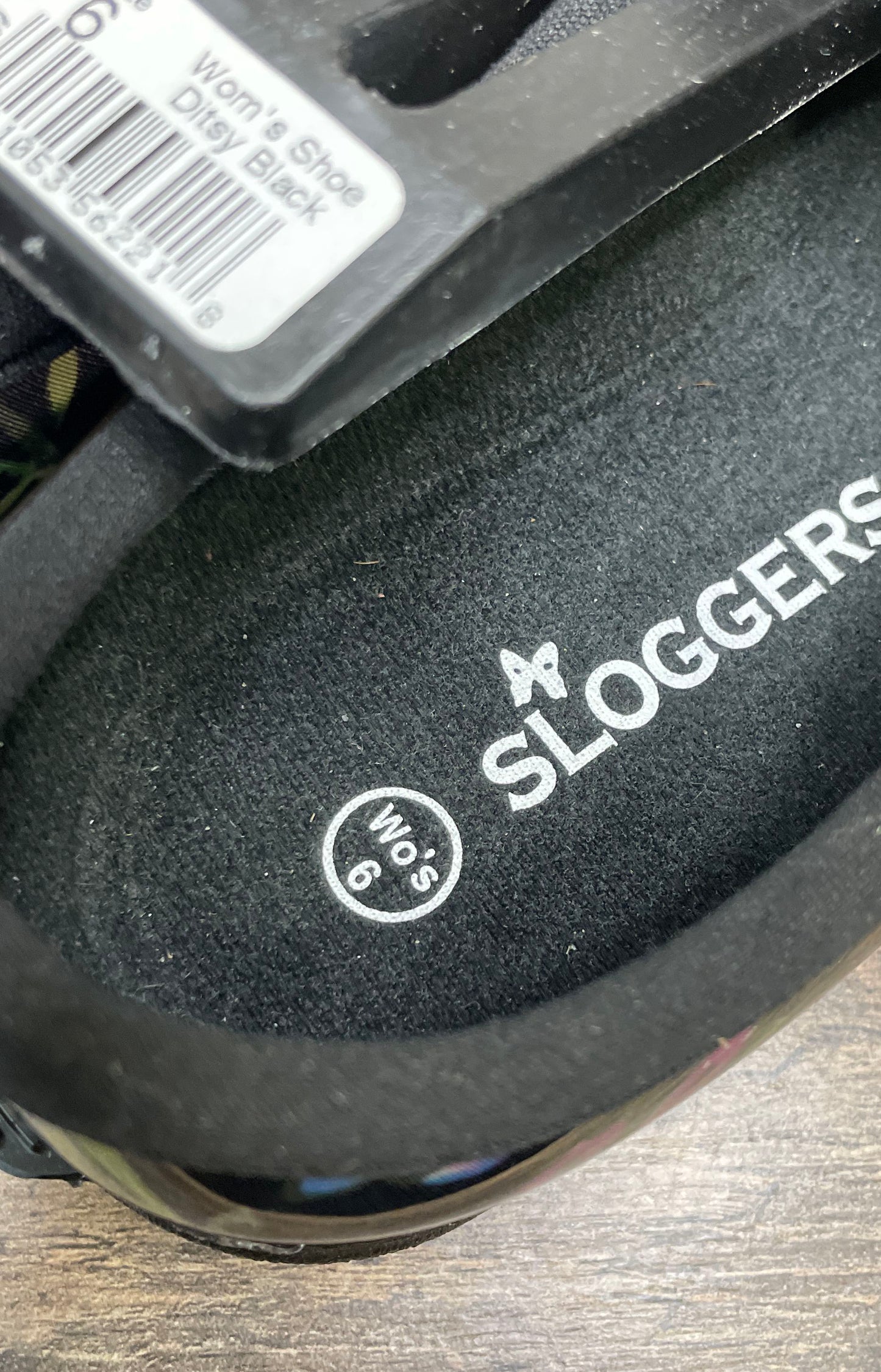 Sloggers Waterproof Comfort Garden Shoe Ditsy Black Floral Women's Size 6 NEW