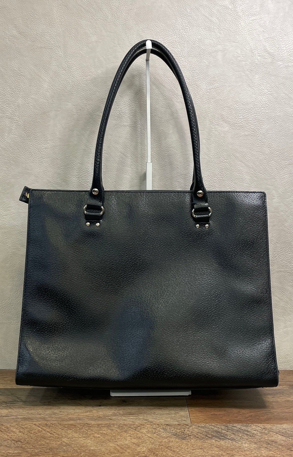 Kate Spade Black Pebbled Leather Large Tote Shoulder Bag Gold Hardware