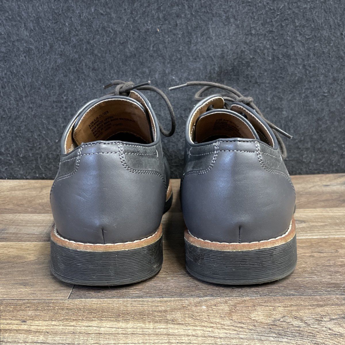 St. John's Bay Oliver Grey Charcoal Oxford Men's Dress Shoes Size 9.5