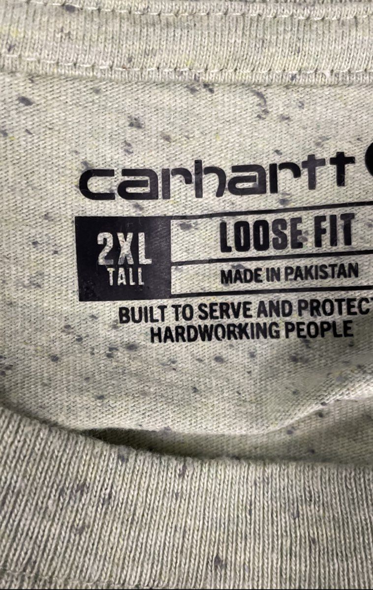 Carhartt Men's Sage Green Heather Loose Fit Pocket T-Shirt Sz 2XL Tall