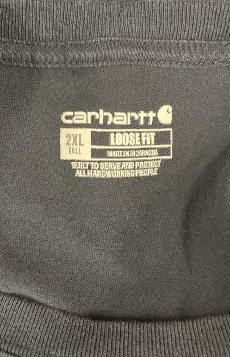 Carhartt Men's Loose Fit Heavyweight Pocket T-Shirt Navy Blue Sz 2XL Tall