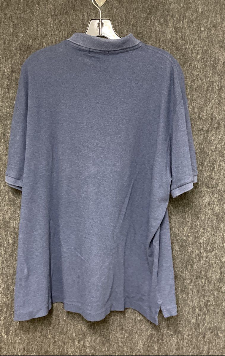 Polo Ralph Lauren Men's Blue Heathered Short Sleeve Polo Shirt Red Pony Sz XL