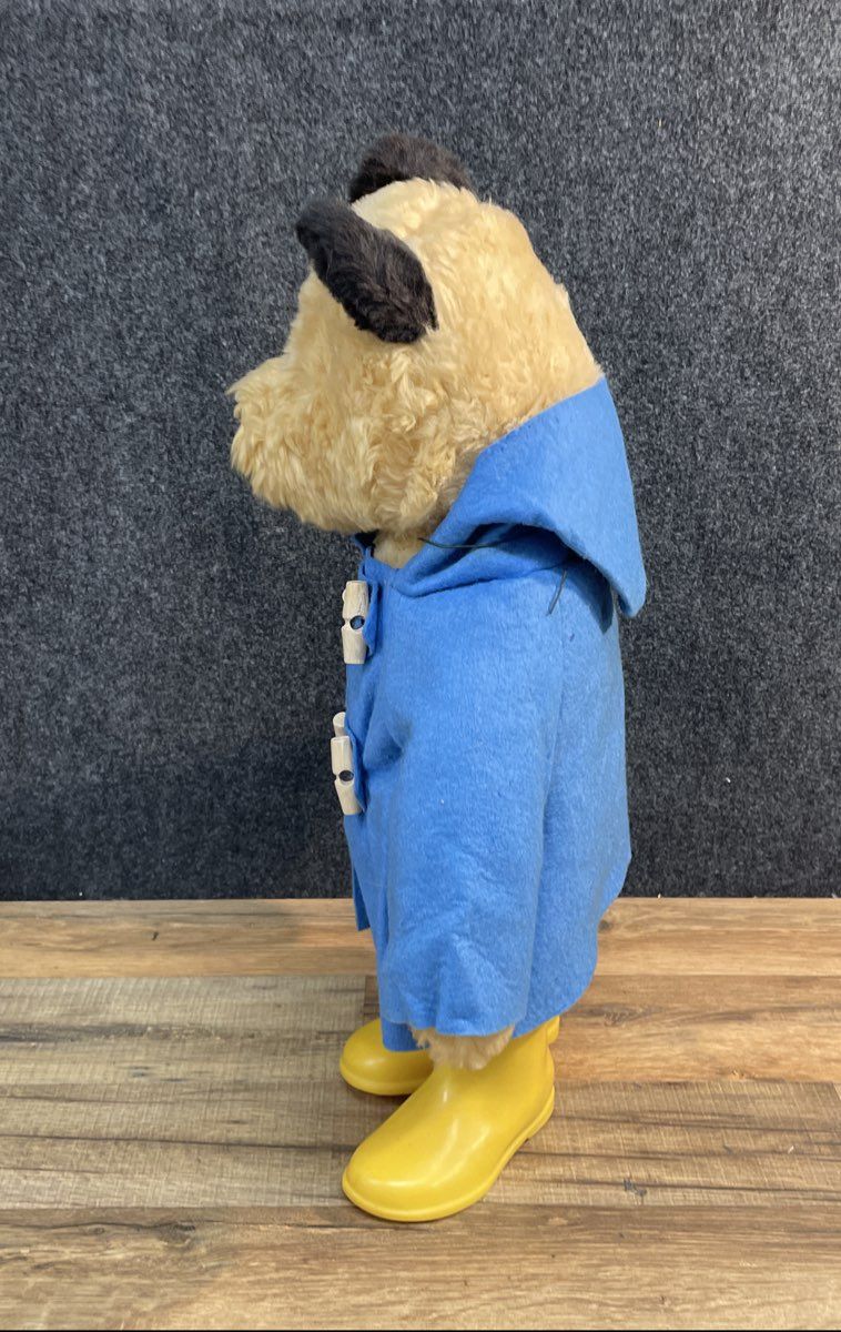 Vintage 1975 Eden Toys Paddington Bear Plush Duffle Coat Yellow Boots w/ Tag