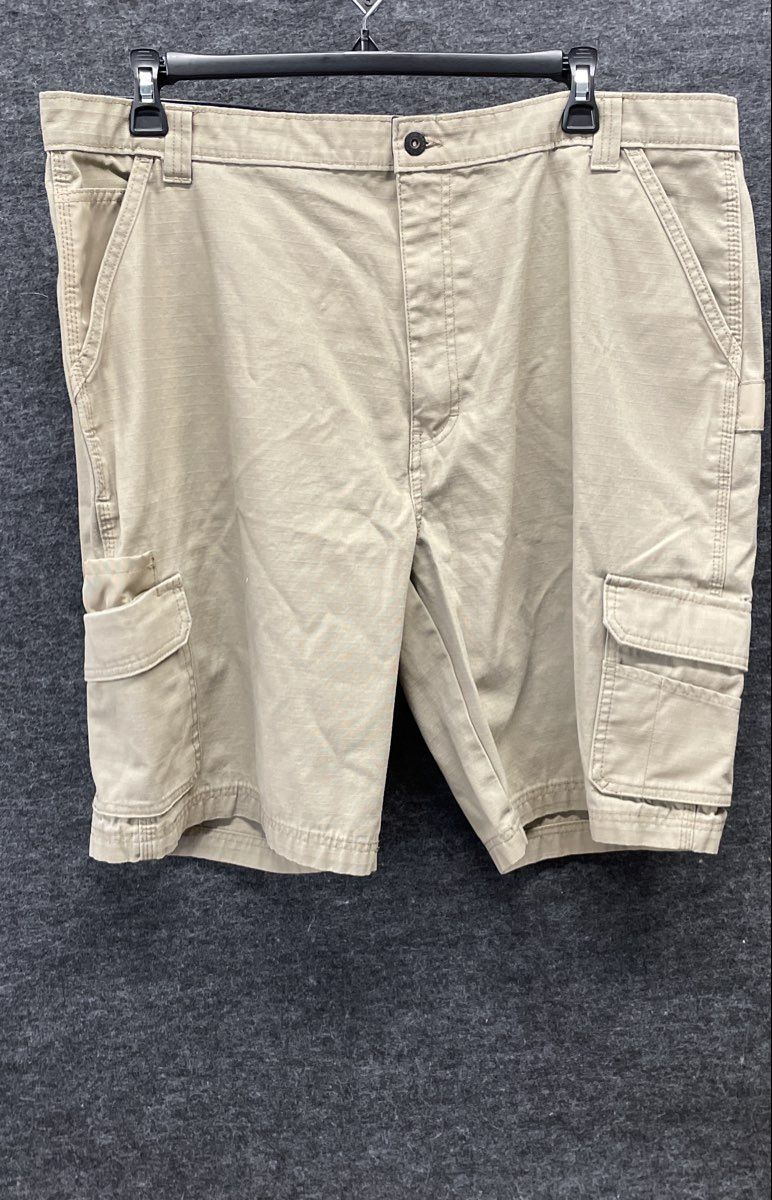 Genuine Dickies Men's Cargo Shorts Tan Khaki Cotton Blend Workwear Size 42