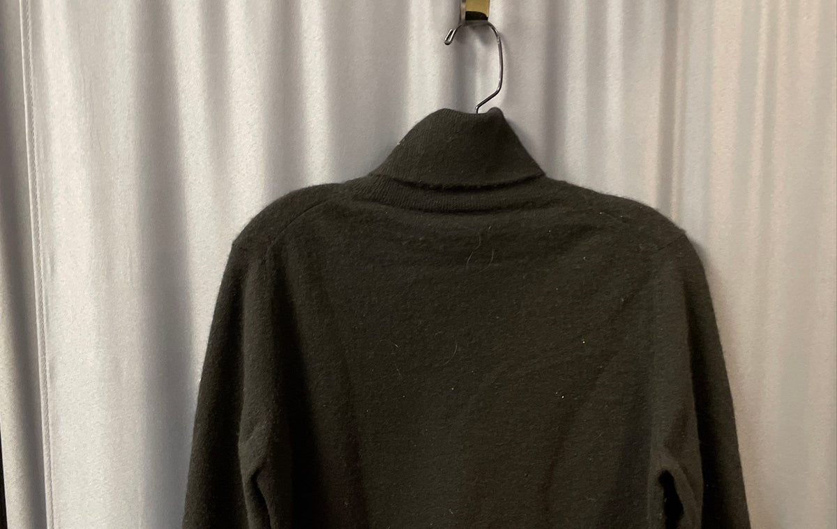 Pure Collection Women's Black 100% Cashmere Turtleneck Sweater Sz 6