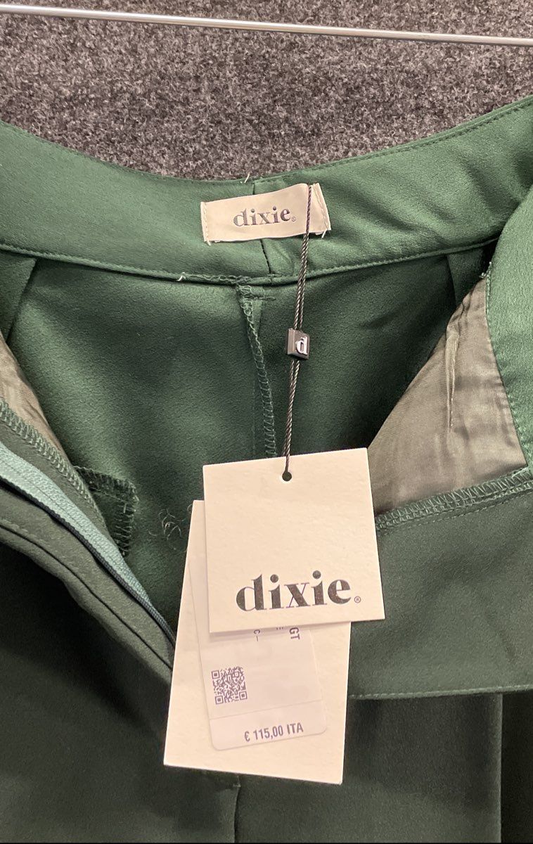 Dixie Women's Dark Green Wide Leg High Waist Trouser Pants Sz S NWT