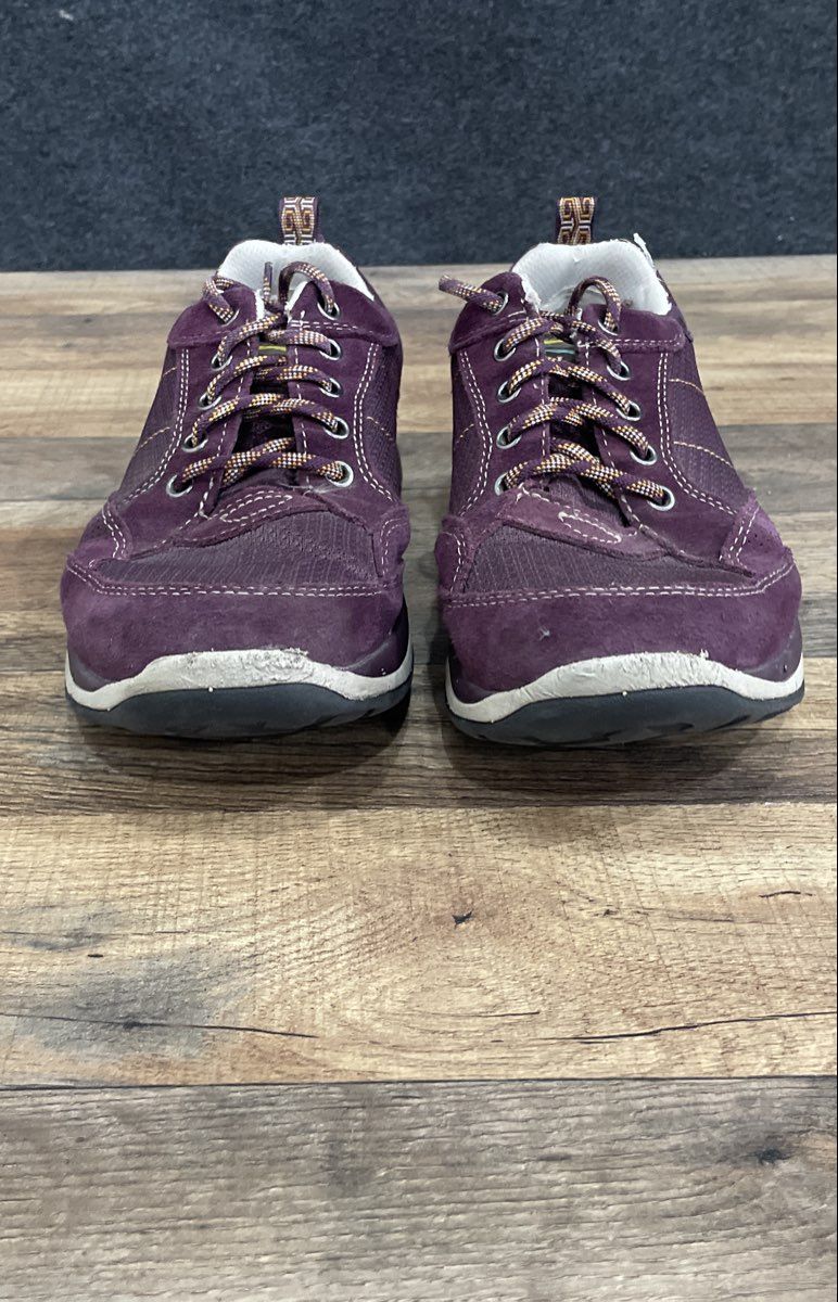 LL Bean Suede Mesh Comfort Walking Shoes Burgundy Purple Women's Size 10