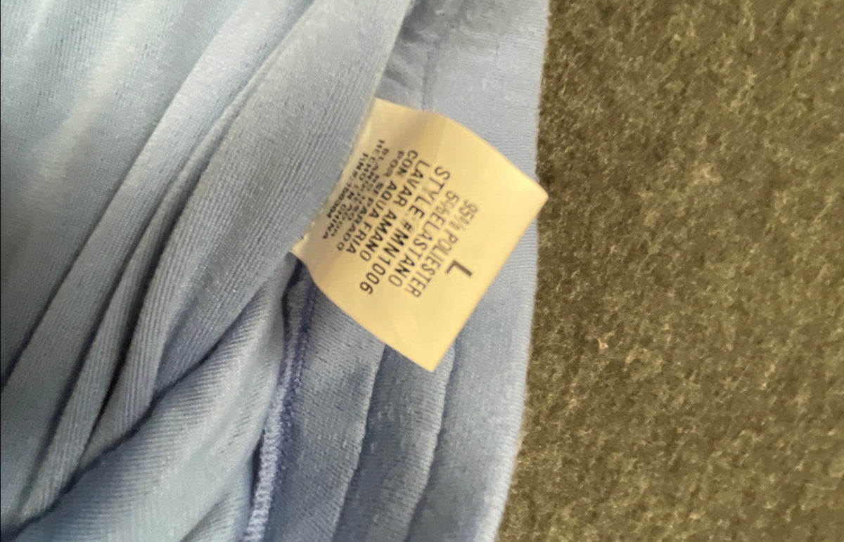 Bentley The Brand Women's Baby Blue Velour Joggers Sweatpants NWT Sz L