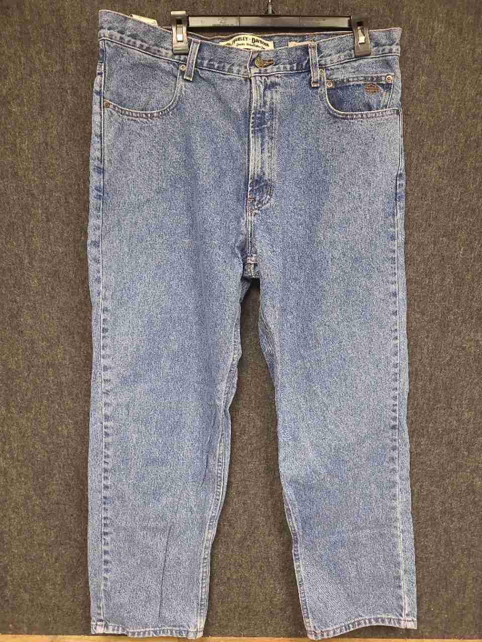 Vintage 90s Harley-Davidson Relaxed Fit Light Wash Denim Jeans Sz 38x30
