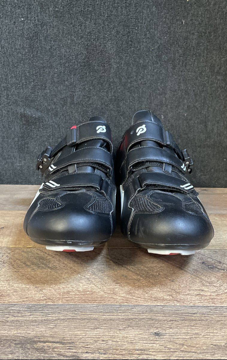 Peloton Road Indoor Cycling Shoes Black White Red Size 47 US Men's 13