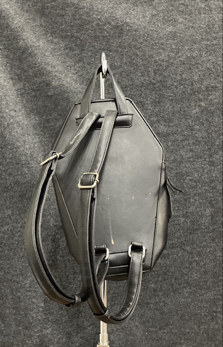 Wednesday Addams Netflix We Prefer Spooky Black Coffin Shaped Backpack