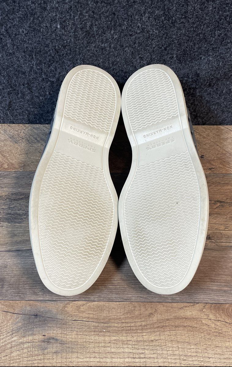 Sperry Authentic Original Float Faux Fur Lined Grey Boat Shoes Men's Size 12