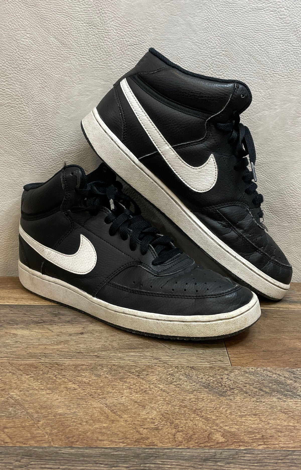 Nike Court Vision Mid Black White Men's Sneakers Size 10