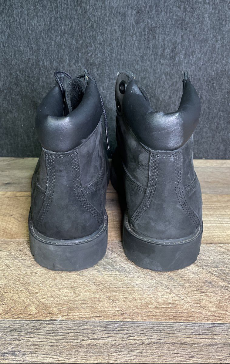 Timberland 6 Inch Premium Waterproof Black Nubuck Boots Size 4.5