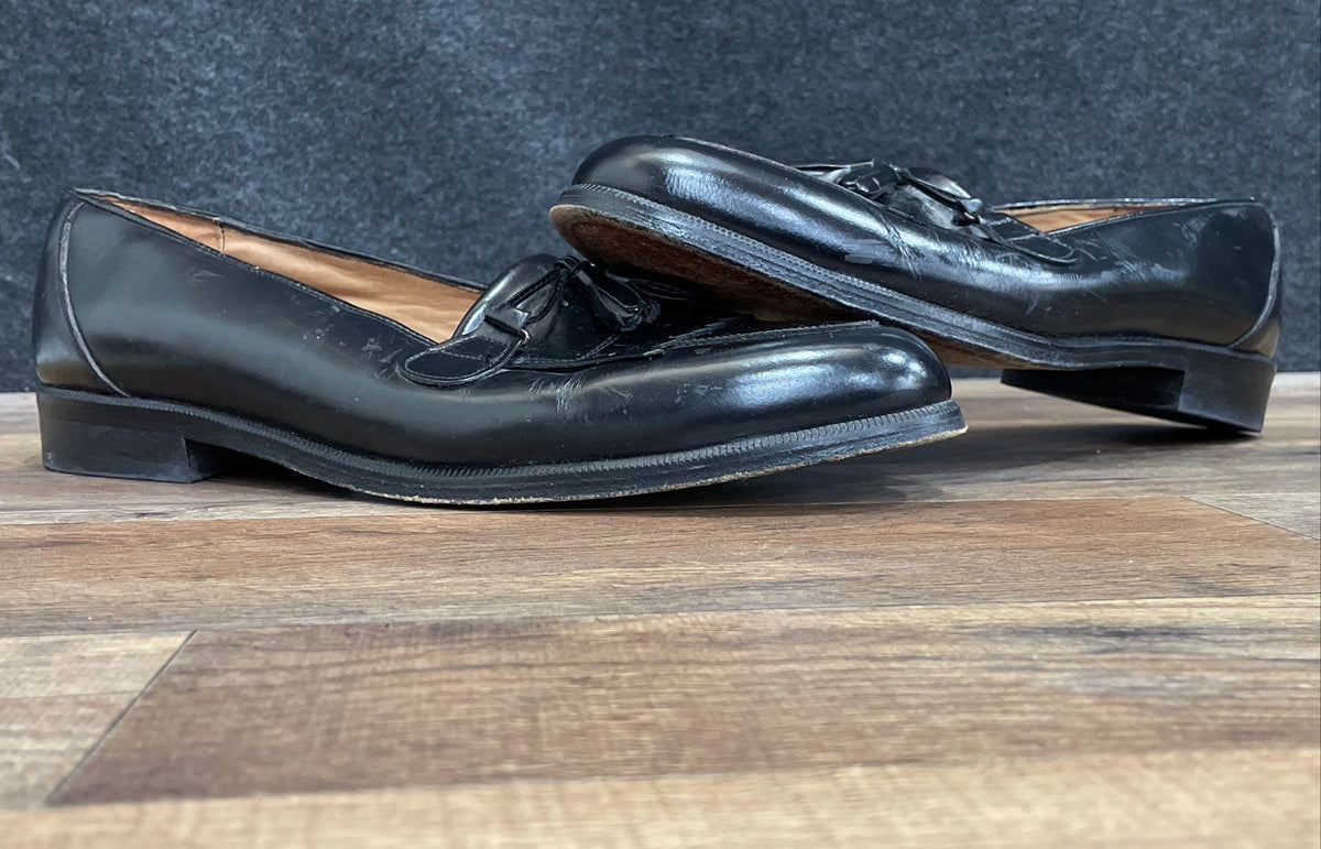 Embassy Black Leather Kiltie Tassel Loafers Dress Shoes Men's Size 12 D