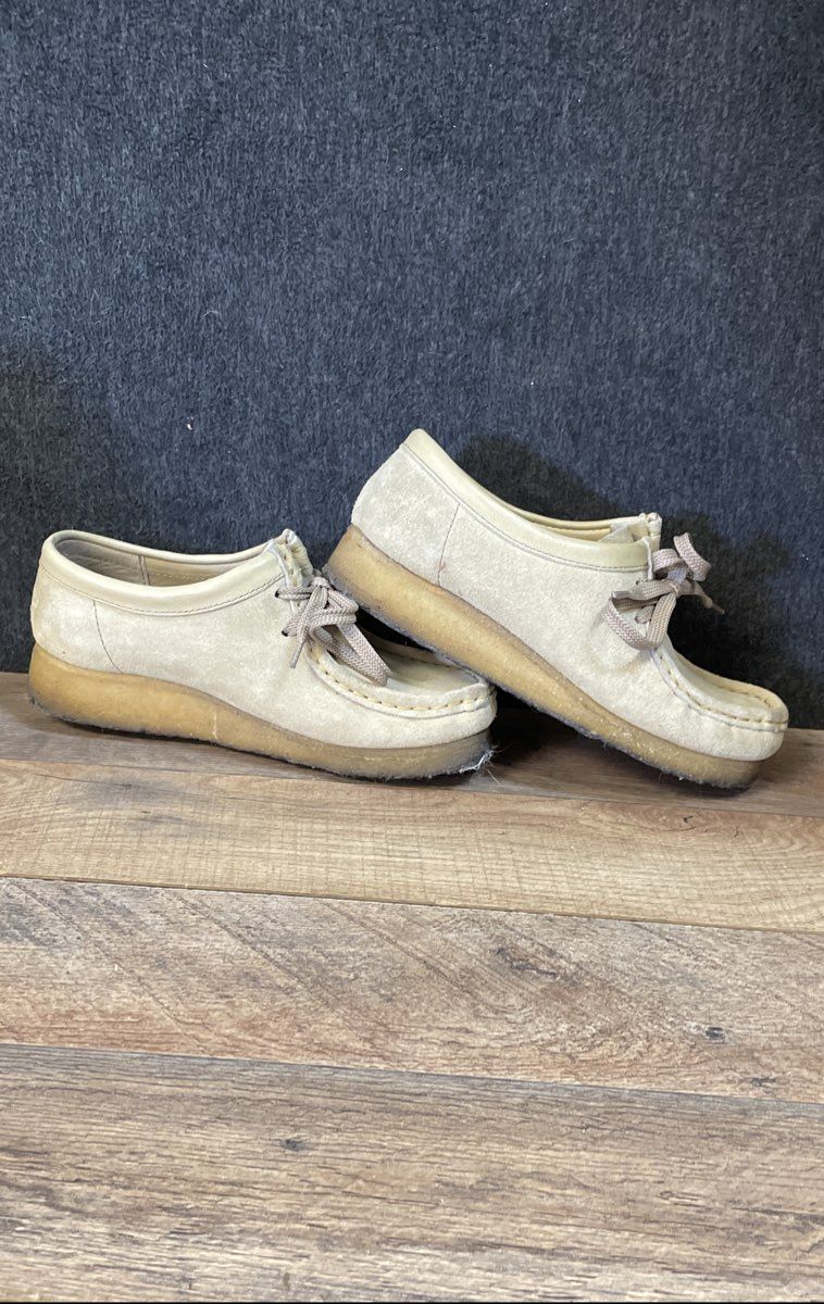 Clarks Originals Wallabee Tan Suede Moccasin Shoes Women's Size 5.5M