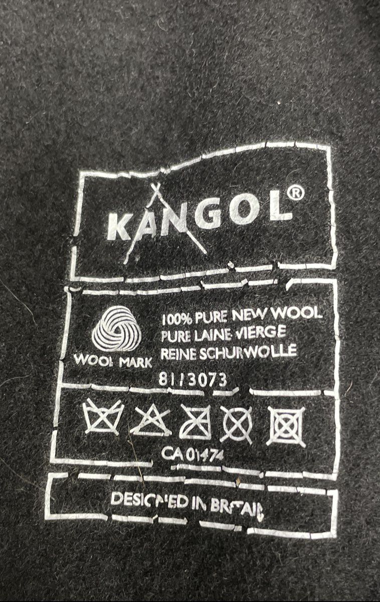 Kangol Men's 504 Flat Cap Black 100% Wool Ivy Newsboy Driving Hat Size L